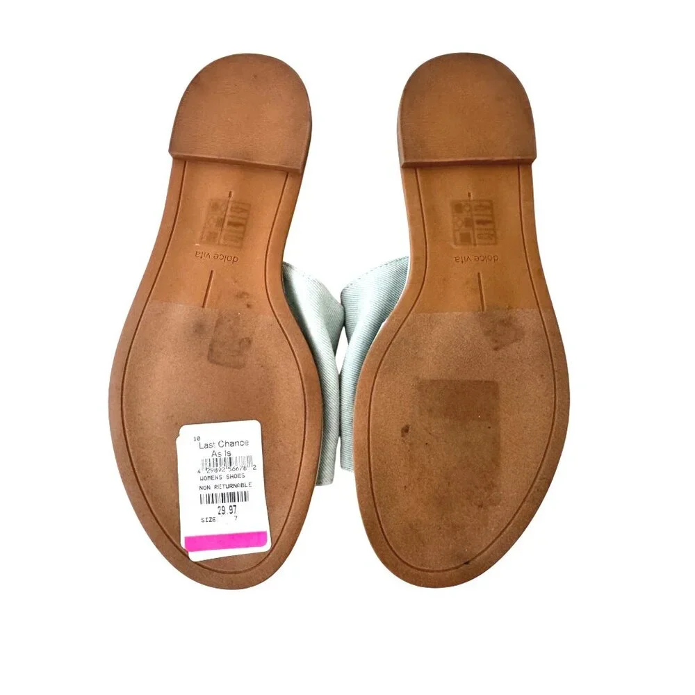 Dolce Vita Anjani Size 8.5 Sandal Slides EUC Blue Denim $49 - Picture 4 of 9